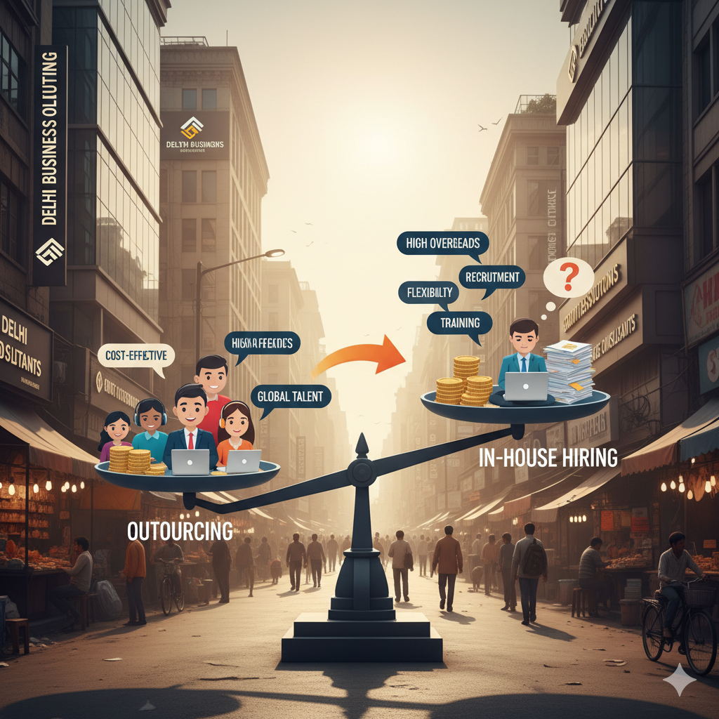 Why Businesses in Delhi Choose Outsourcing Over In-House Hiring