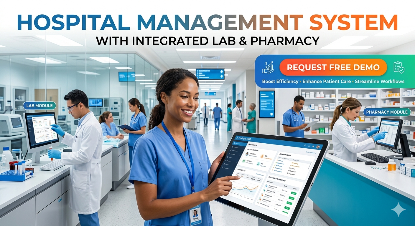 Hospital Management System with Lab & Pharmacy – Request Demo