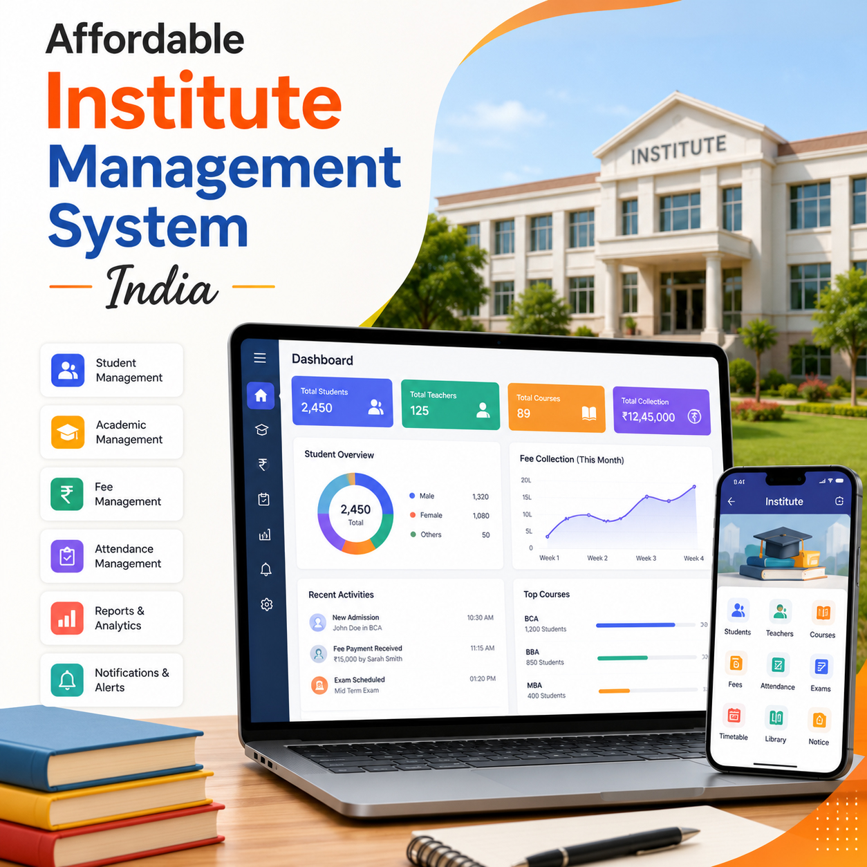 Affordable Institute Management System India